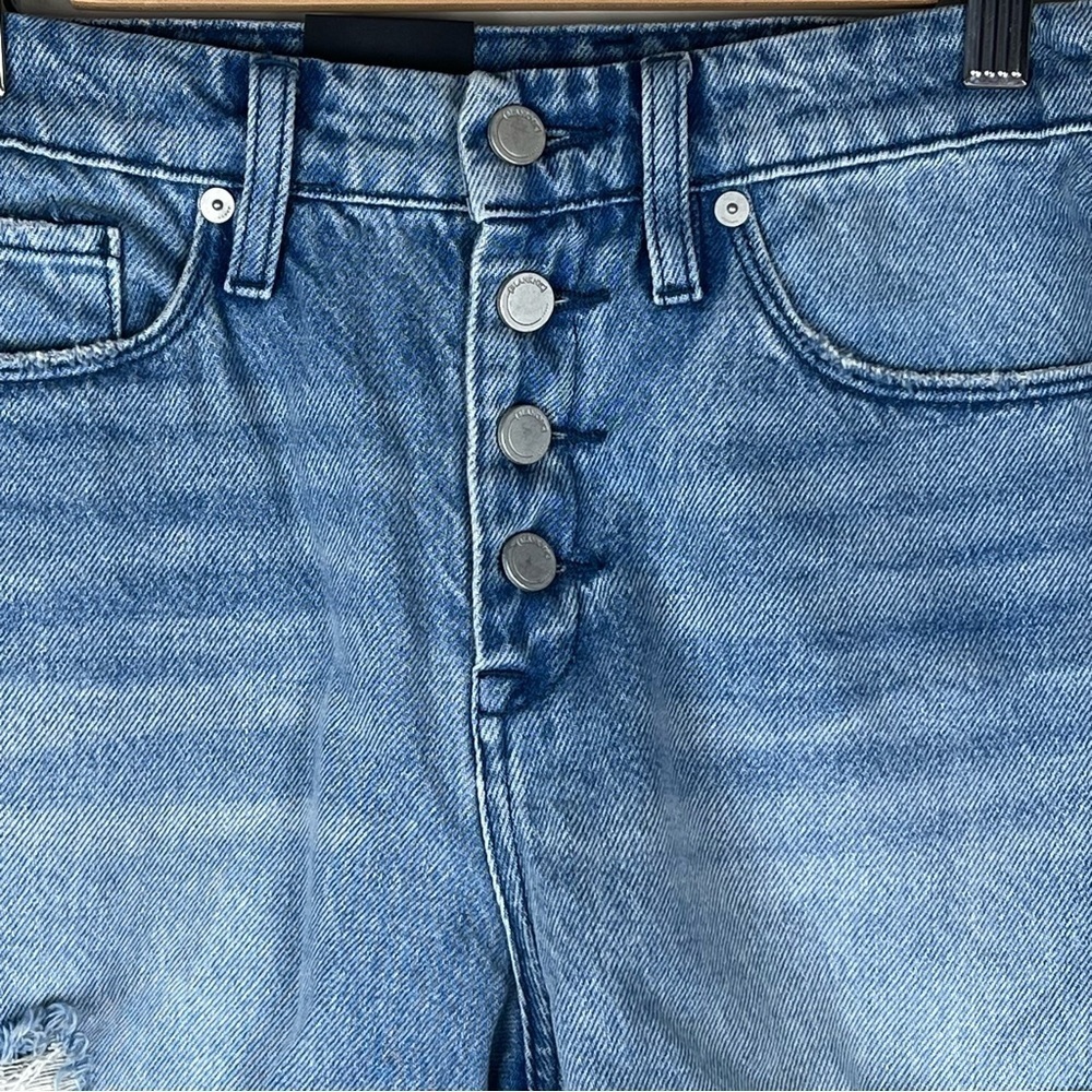 Blank NYC | Retro Warren High Rise Distressed Denim Shorts | 26 - Picture 5 of 14